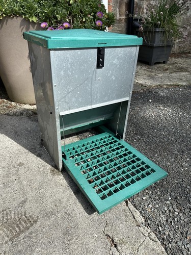 Galvanised metal chicken - metal,