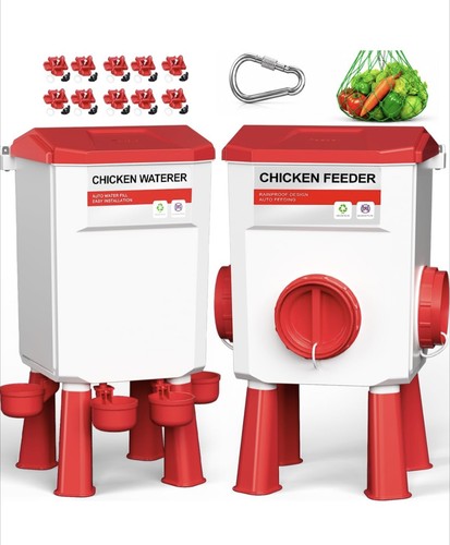 Automatic chicken feeder and - feeder,