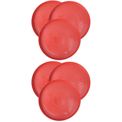 Red poultry feeding tray - poultry,